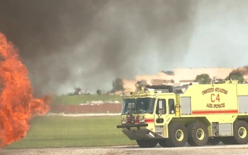Offutt AFB conducts Major Accident Response Exercise (MARE) - Fire Training Pit
