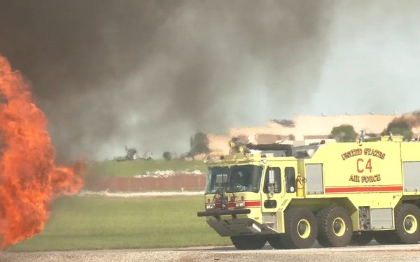 Offutt AFB conducts Major Accident Response Exercise (MARE) - Fire Training Pit