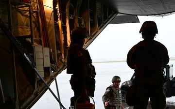 165th aircrews fly to North Auxiliary Field, conduct CBRN decontamination during readiness exercise
