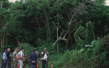EOD Marines conduct an explosive disposal operation at Ie Shima