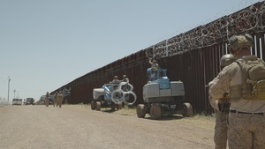 JTF-SB Marines reinforce border barriers in Naco to strengthen defenses
