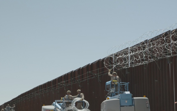 JTF-SB Marines reinforce border barriers in Naco to strengthen defenses