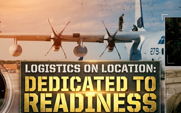 Logistics on Location: Dedicated to Readiness (emblem, open caption)