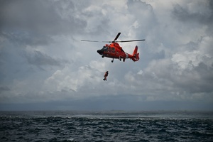 Coast Guard Air Station Corpus Christi conducts rescue swimmer training off Texas coast