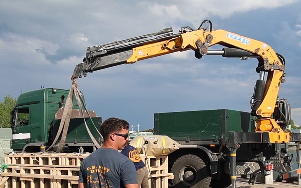 UCT One and Royal Netherlands Navy Divers Conduct Boat Ramp Construction in Liepaja