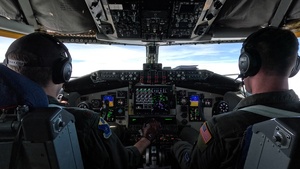 B-roll video of B-52 refueling