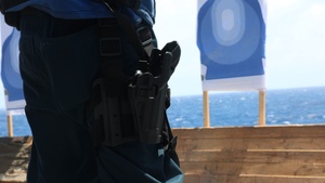 USS Iwo Jima (LHD 7) conduct a small arms gun shoot