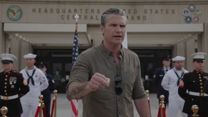 Hegseth Addresses Media in Florida