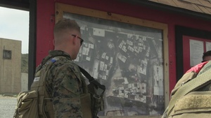 B-Roll: U.S. Marines with 1st CEB host training drills, infantry immersion trainer