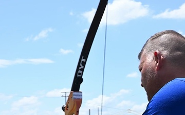 Air Force Wounded Warriors practice in preparation for Warrior Games: day 1 (broll stringer)