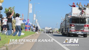 Camp Humphreys High School graduation parade