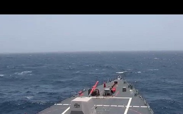 USS Rafael Peralta Transits Arabian Sea