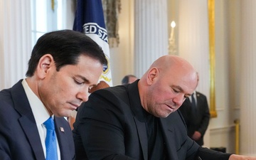 Secretary of State Marco Rubio participates in MOU Signing Ceremony with UFC President and CEO Dana White