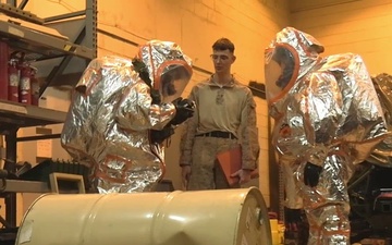 U.S. Marines, Airmen rehearse chemical response operations during Toxic Wave 26
