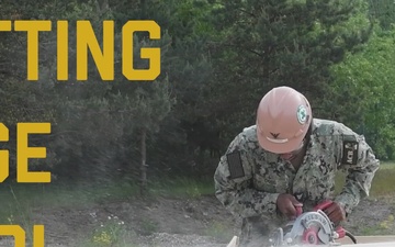 U.S. Navy Seabees and Royal Netherlands Navy Divers Advance Boat Ramp Construction in Latvia