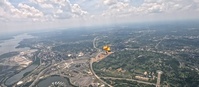 The U.S. Army Parachute Team jumps over Washington Monument for Freedom 250 events