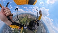 The U.S. Army Parachute Team jumps over Washington Monument for Freedom 250 events