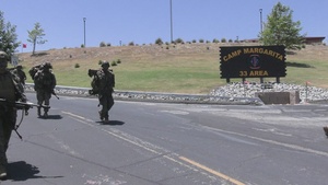 B-Roll: U.S. Marines with HQ Bn. participate in Warfighting Skills Course patrolling class