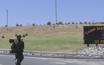 B-Roll: U.S. Marines with HQ Bn. participate in Warfighting Skills Course patrolling class