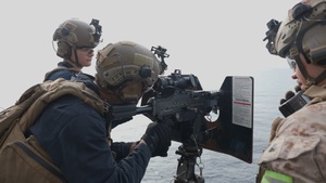 B-Roll: 11th MEU Marines, Sailors Conduct Defense of the Amphibious Task Force Live-Fire Exercise Aboard USS Portland