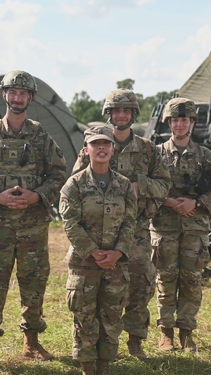 U.S. Reserve Soldiers wish the Army a Happy 251st Birthday at Operation Sentinel Justice