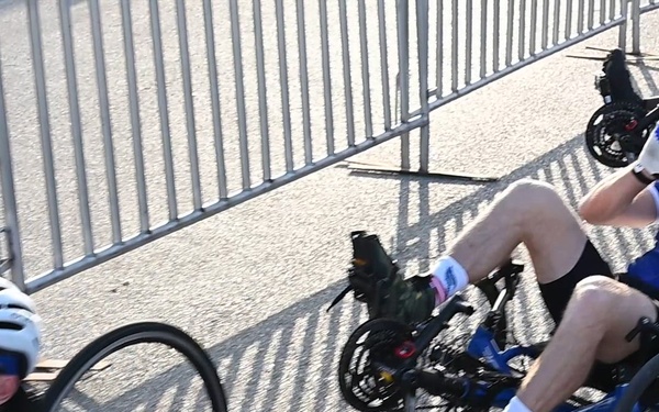 Air Force Warrior Games athletes compete in cycling (b roll)