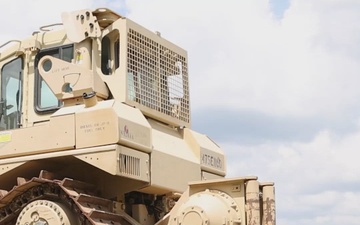 Engineer Company Builds Vehicle Fighting Position with Bulldozer