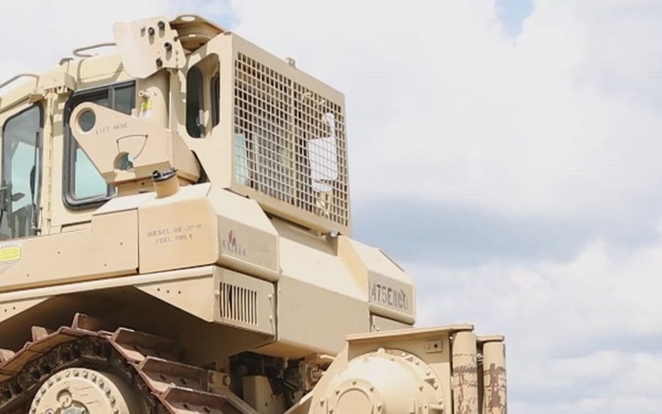 OC/Ts Observe Engineers Building Fighting Position with Bulldozer