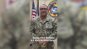 NMFDC Corpsmen celebrate the 128th Hospital Corpsman Birthday - HM1 Tommy Davidson