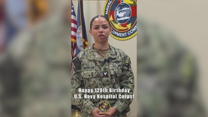 NMFDC Corpsmen celebrate the 128th Hospital Corpsman Birthday - HM2 Tamarrian Rodriguez