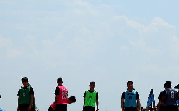 Relay Race and Awards Ceremony during KATUSA Friendship Week broll