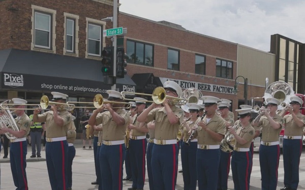 The Quantico Marine Band performs at the Appleton Flag Day Parade
