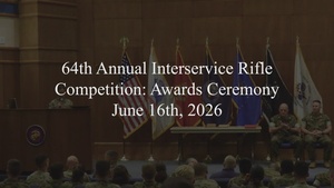 65th Annual Interservice Rifle Competition: Award Ceremony