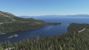 Aerial views of Emerald Bay