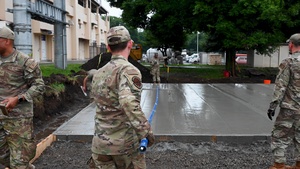 Civil engineering concrete pour