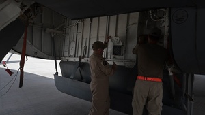 KC-135 refuels F-35s during security operations