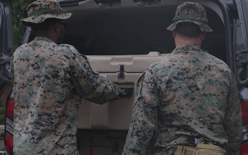 U.S. Marines conduct simulated ordnance disposal in Latvia