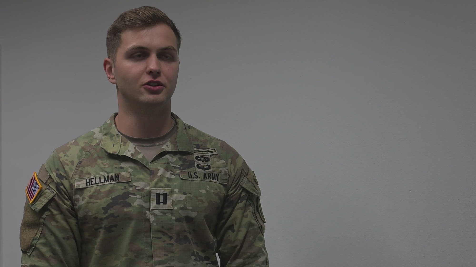 U.S. Army Cpt. Bennett Hellman, a data scientist with USAREUR-AF Operational Data Team, explains the premise of the Eastern Flank Deterrence Initiative (EFDI) Data Backbone Hackathon on Clay Kaserne, Germany, June 17, 2026. They intend to consolidate incompatible computer systems in a convenient collection system that efficiently shares information among us and our allied partners anywhere in the world. (U.S. Army video by Sgt. Kevin Dunnaway)