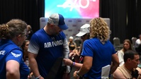 Air Force Warrior Games athletes compete in rowing (b roll)