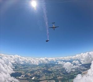 Parachuting brought two generations together over the skies of Ohio