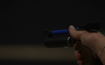 Air Force Warrior Games athletes compete in precision shooting (b roll)