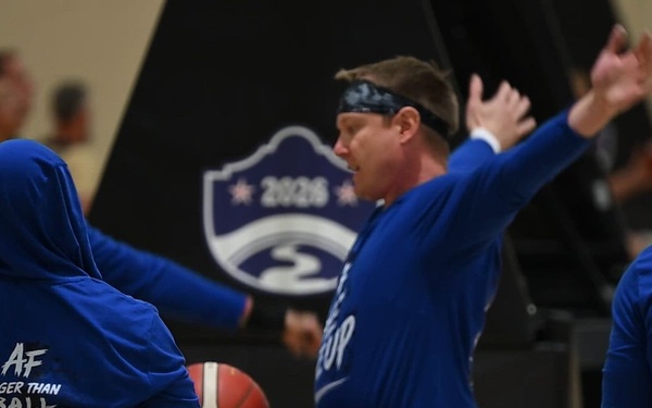 Air Force Warrior Games athletes compete in basketball (b roll)