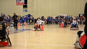 Air Force Warrior Games athletes compete in rugby (b roll)