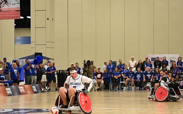 Air Force Warrior Games athletes compete in rugby (b roll)