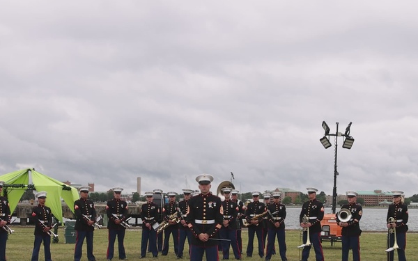 2nd Marine Aircraft Wing Band performs during Fleet Week Norfolk