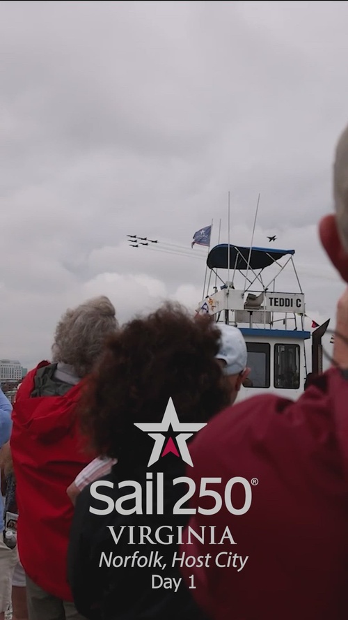 Sail 250 Virginia Parade of Sail arrives in Norfolk (Reel)