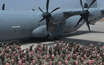 B-Roll 75th Expeditionary Airlift Squadron Cheers on Team USA