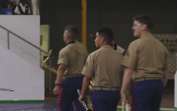 Marine Forces Reserve Band performance in Colon