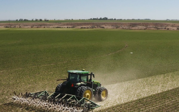 Package: Aerial of Tractor in Idaho Corn Field