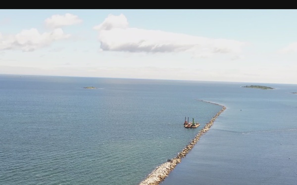 Section 111 Camp Ellis Beach Shore Damage Mitigation Project drone footage